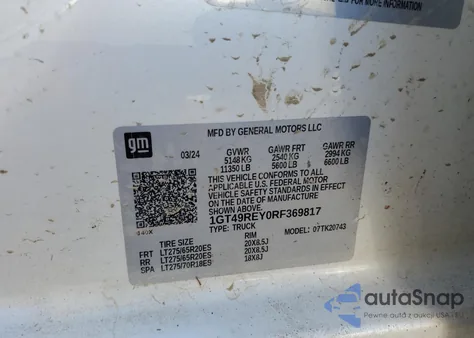 2024 GMC Sierra K2500 Denali from USA, damaged, VIN 1GT49REY0RF369817